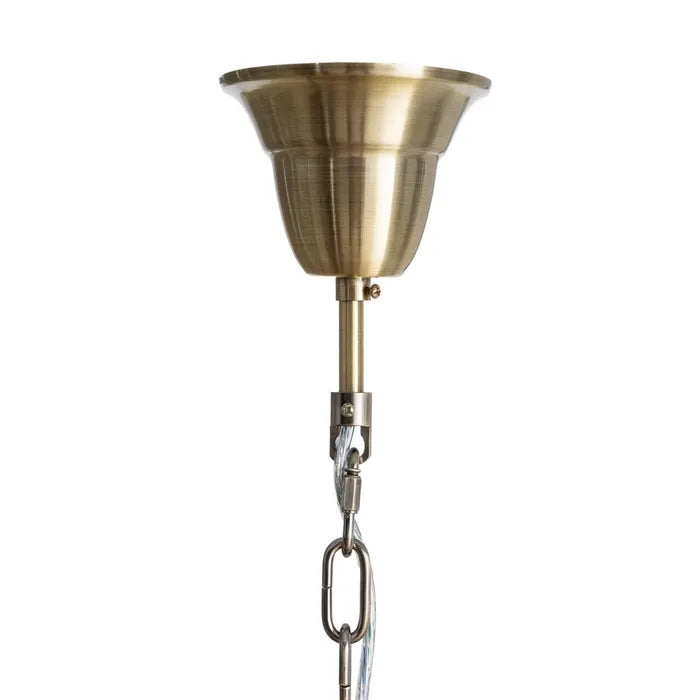 BAEZA - Lustre en verre champagne et fer 75 cm