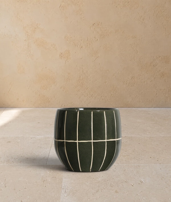 TUI - Cache-pot décoratif vert foncé