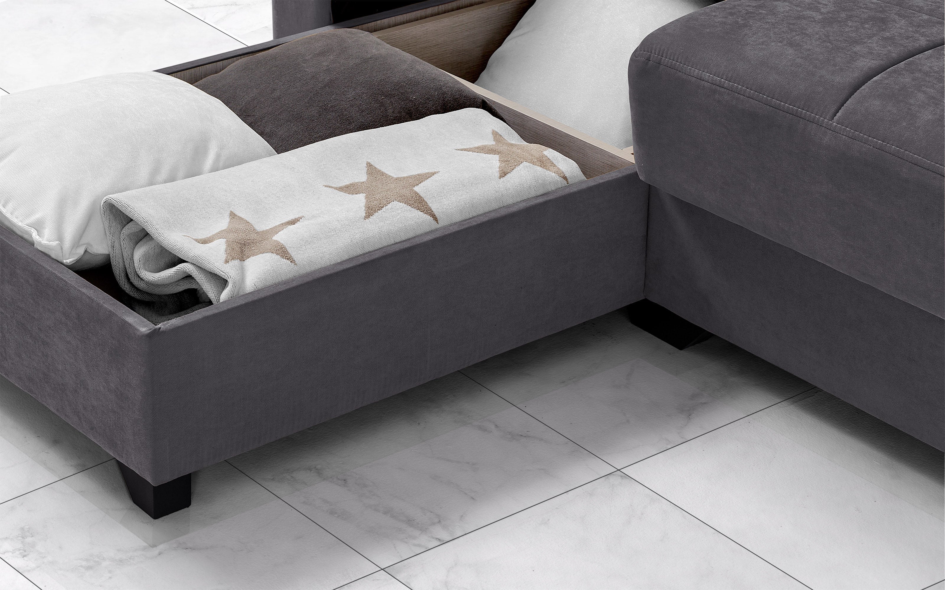 ELBA - Sofá cama con opciones de almacenamiento