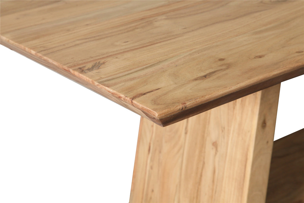 SALCE - Mesa de comedor de diseño de madera maciza de acacia de 200 x 100 cm – Elegancia natural y rústica