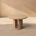 MOLINES - Mesa de centro madera de mango natural 60 x 60 x 40 cm