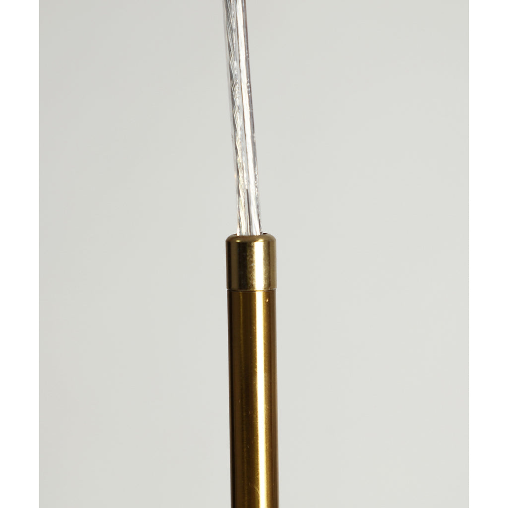 CISTERNINO - Suspension en verre jaune et fer doré 36 cm