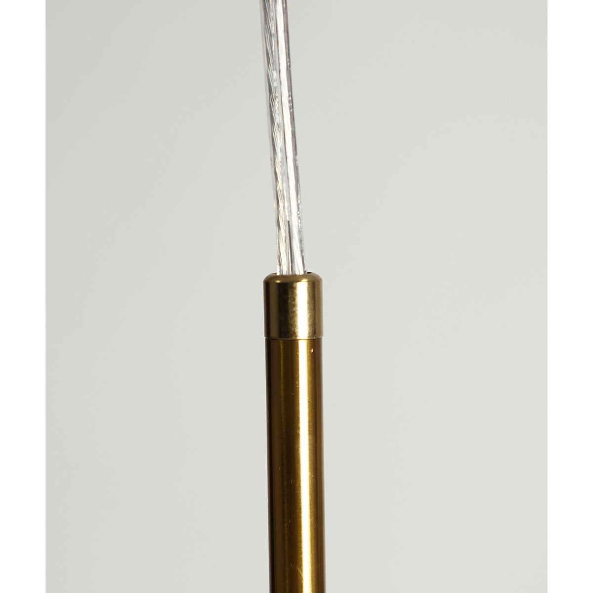 CISTERNINO - Suspension en verre jaune et fer doré 36 cm