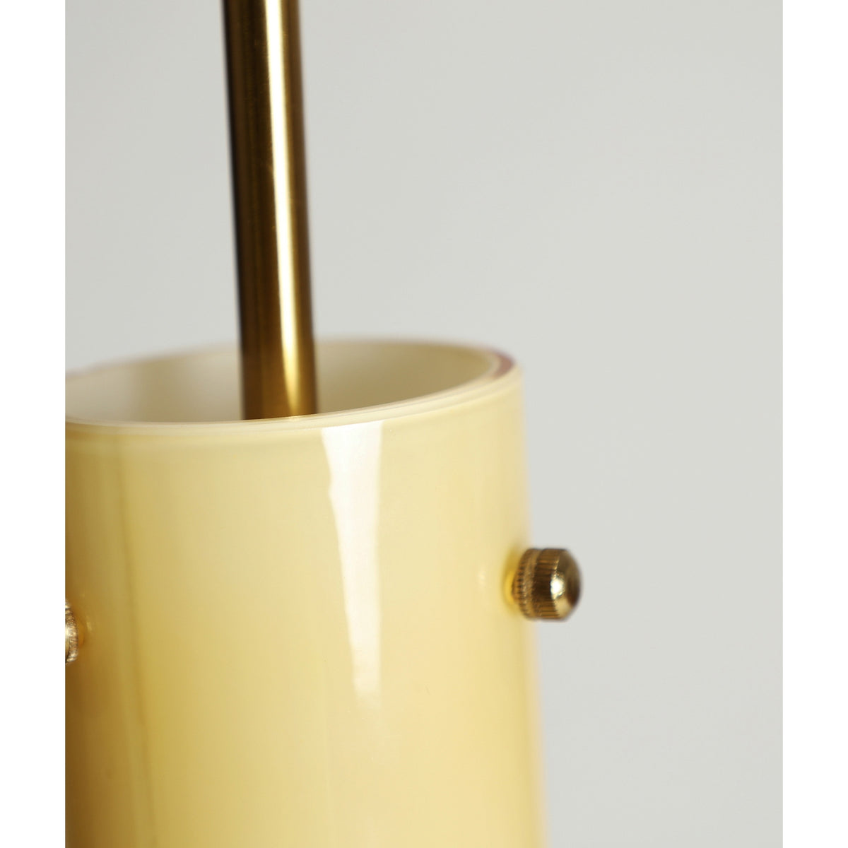 CISTERNINO - Suspension en verre jaune et fer doré 36 cm