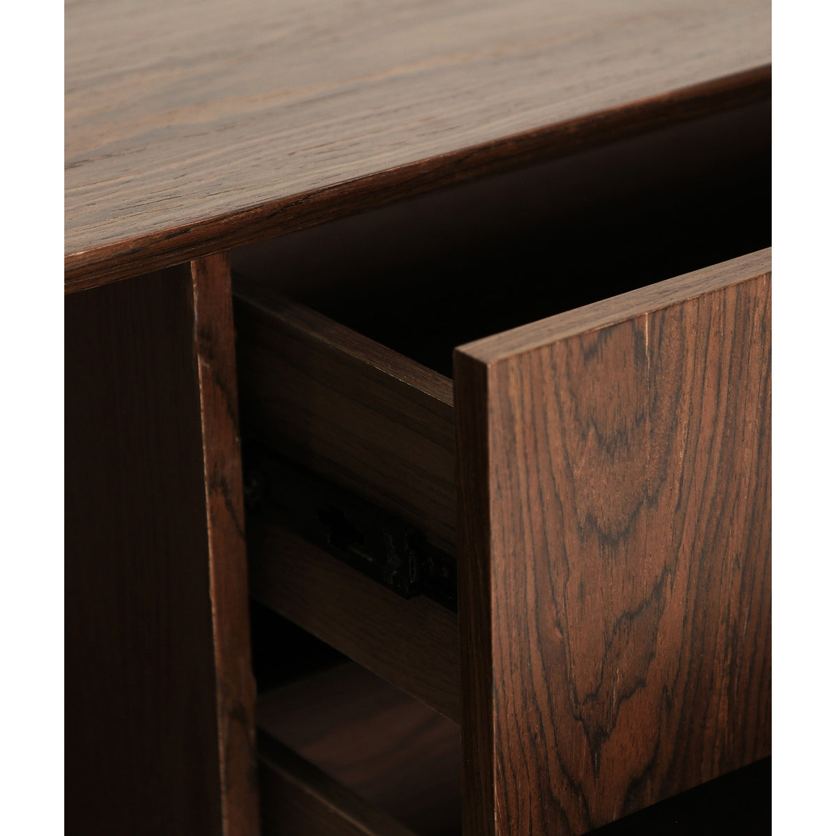 VÉZELAY - Meuble TV 180 cm en MDF et placage noyer