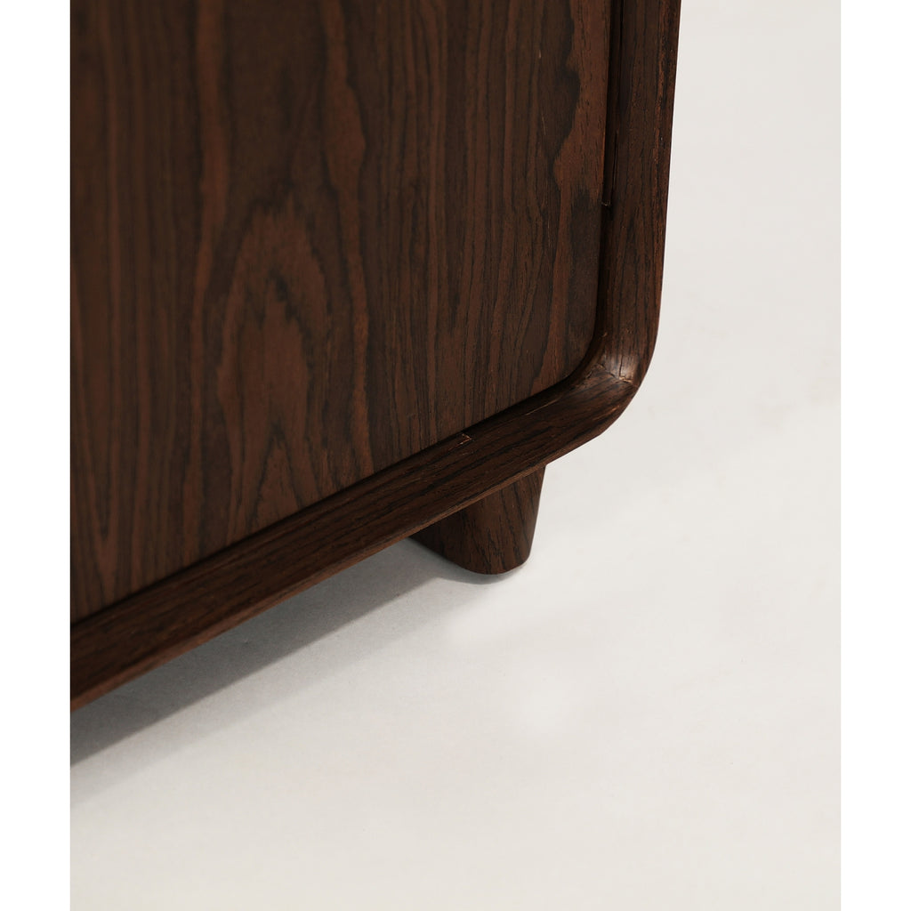 VÉZELAY - Meuble TV 180 cm en MDF et placage noyer