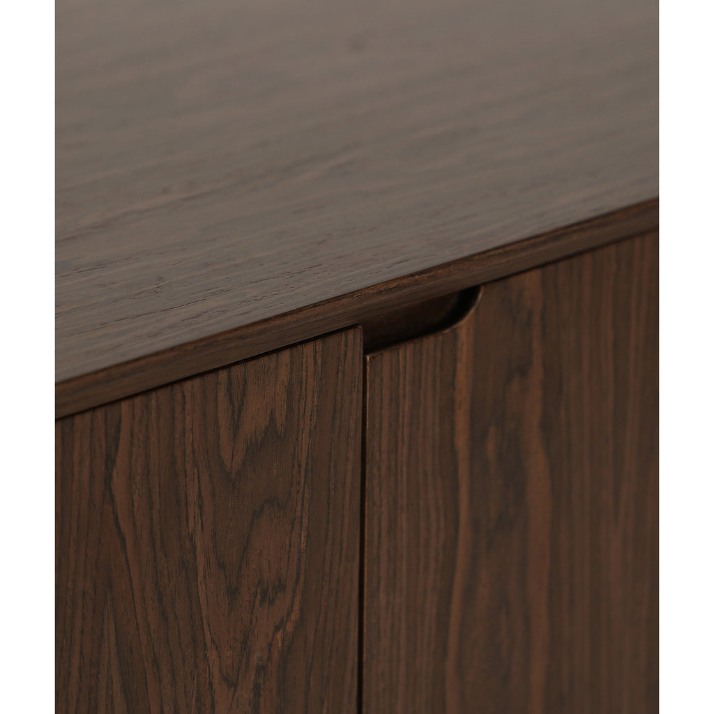 VÉZELAY - Meuble TV 180 cm en MDF et placage noyer